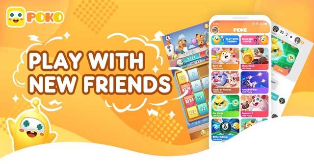 Chơi game và làm quen với mọi người trên toàn thế giới trong POKO cho Android