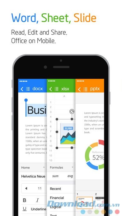 Xử lý văn bản, bảng tính, slide trên Polaris Office