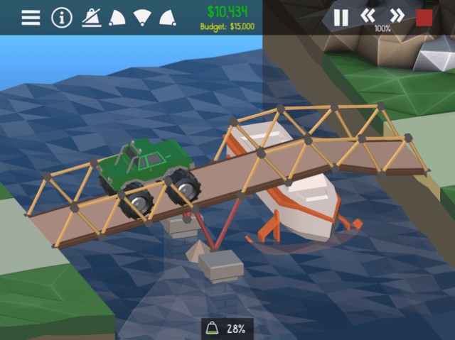 Thể hiện sự sáng tạo của bạn thông qua việc xây cầu trong game Poly Bridge 2