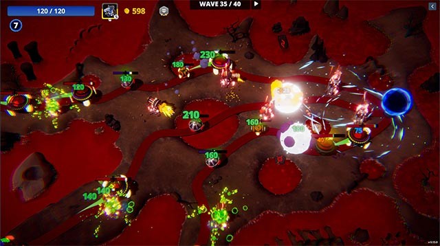 Khai thác sức mạnh của hệ thống tháp pháo đa dạng trong Poly Core Defense game