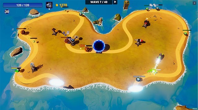 Sắp xếp tháp pháo ở vị trí chiến lược để bảo vệ The Core và xóa sổ kẻ thù càng nhanh càng tốt