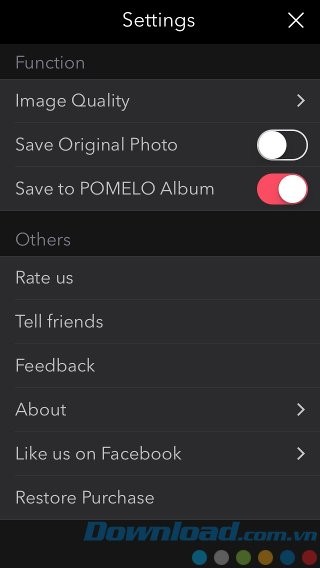 Thiết lập ứng dụng