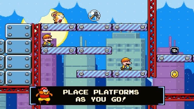 Thứ mà bạn phải di chuyển không phải nhân vật mà là các nền tảng