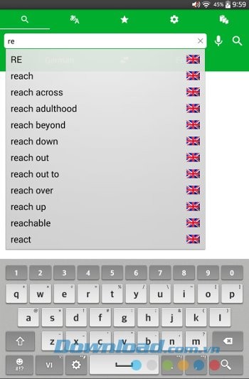 Tìm kiếm từ nhanh hơn với PONS Online Dictionary