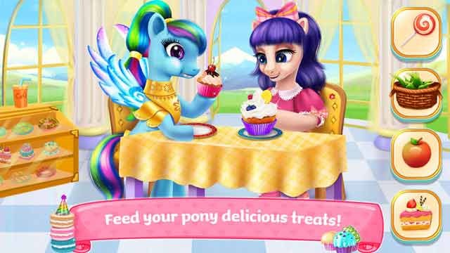 Thưởng thức các món ăn ngon miệng tại căng tin trong học viện Pony Princess Academy