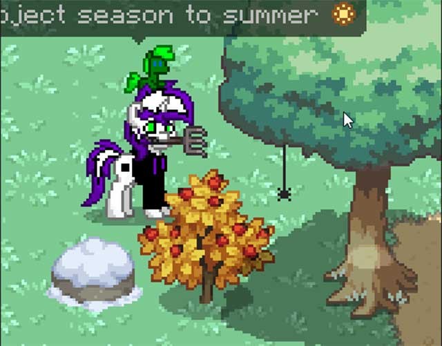 Nhấp vào hình cái cào trong giao diện người dùng để chỉnh sửa mùa