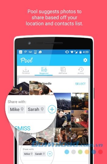 Pool nhắc nhở người dùng chia sẻ ảnh dựa trên vị trí chụp ảnh