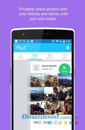 Pool cho Android đảm bảo sự riêng tư khi chia sẻ ảnh cho người dùng