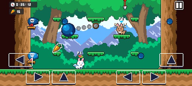 Điều khiển chú thỏ của bạn ăn thật nhiều cà rốt trong game Poor Bunny