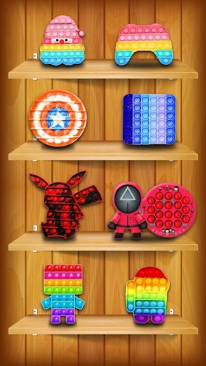 Rất nhiều đồ chơi pop-it cho bạn lựa chọn trong game Pop it Fidget