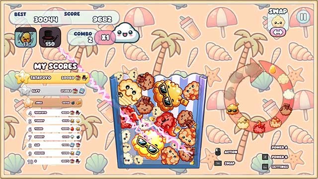 Popcorn Fever là game Suika Game chủ đề bỏng ngô cute