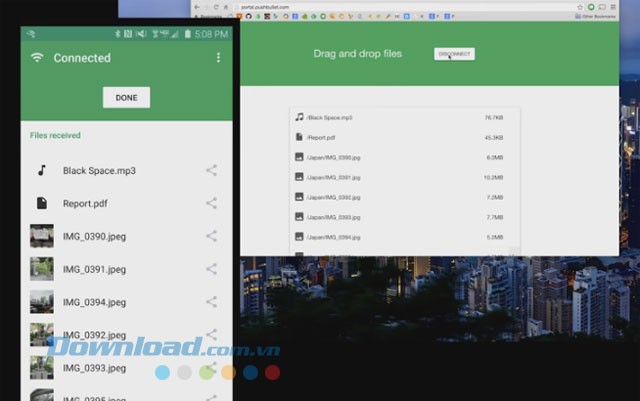 Chia sẻ file thông qua mạng Wifi