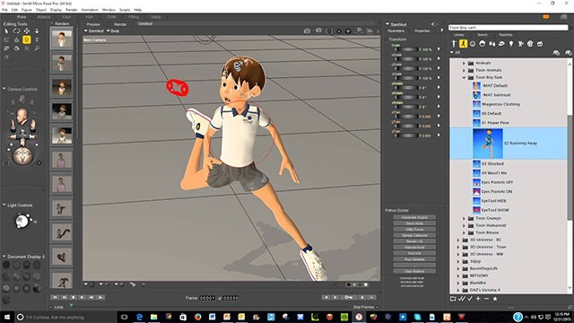 Sử dụng mô hình người 3D và phụ kiện có sẵn để xây dựng nhân vật