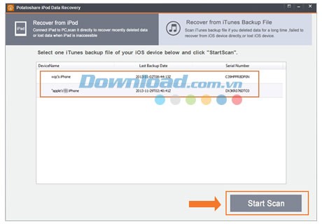 Potatoshare iPod Data Recovery