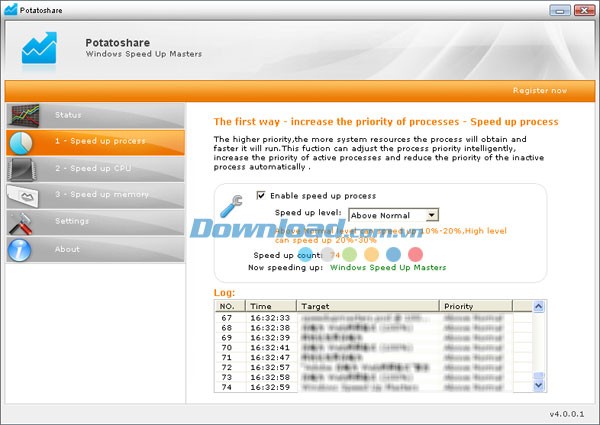 Potatoshare Windows Speed Up Masters