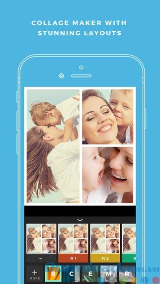 Ghép ảnh bằng template có sẵn