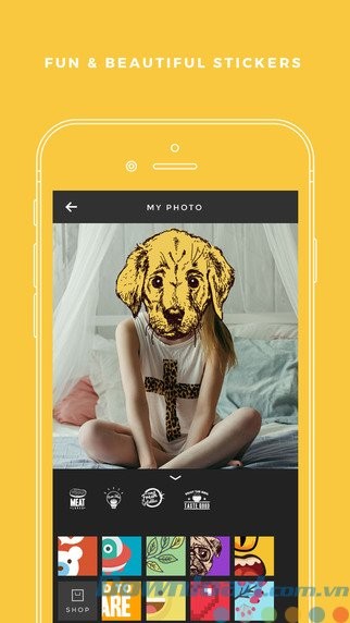 Trang trí ảnh bằng sticker