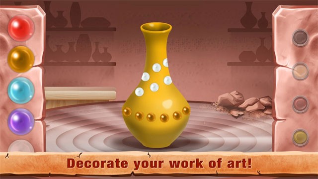 Trang trí họa tiết tùy ý trên phần bình gốm