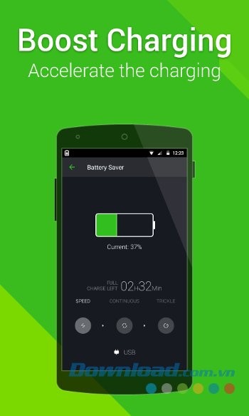 Power Battery cho Android giúp tăng tốc quá trình sạc