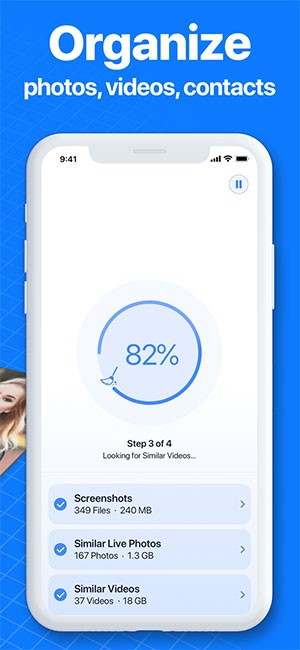 Smart Cleaner for iOS tổ chức dữ liệu thông minh