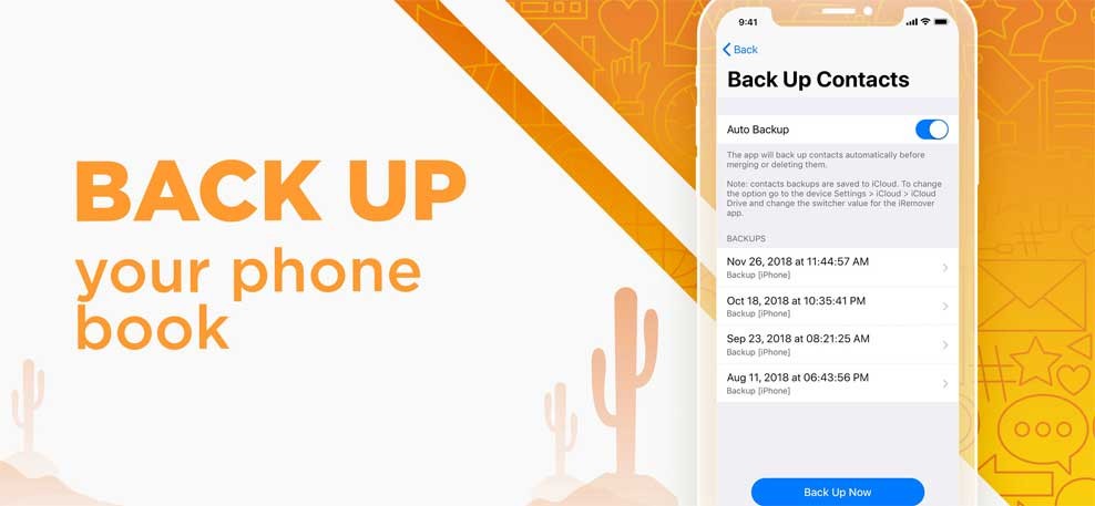 Smart Cleaner cho iOS sao lưu danh bạ