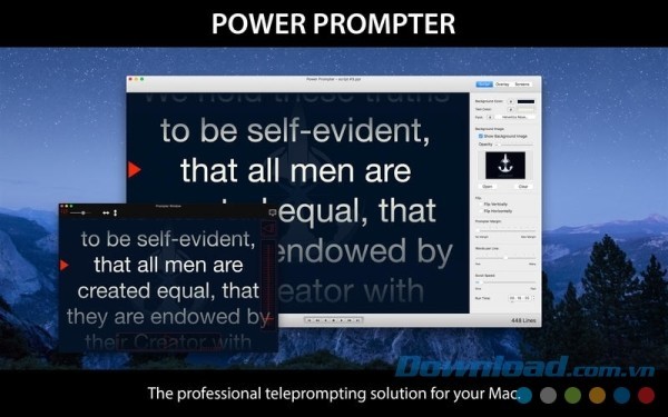 Power Prompter cho Mac biến màn hình máy tính thành chiếc máy nhắc chữ thông minh