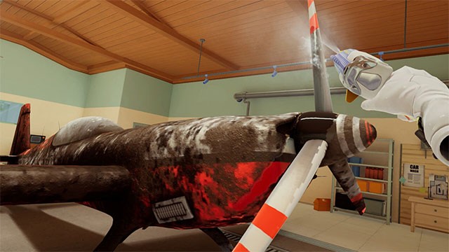 PowerWash Adventure mô phỏng công việc cọ rửa đồ vật bằng súng phun cao áp