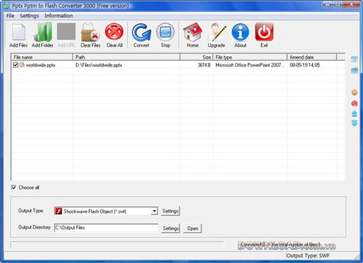 Pptx Pptm to Flash Converter 3000