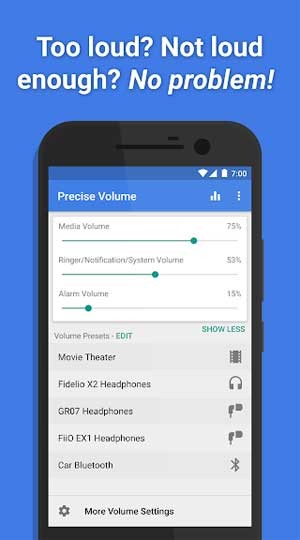 Điều chỉnh âm lượng điện thoại với Precise Volume