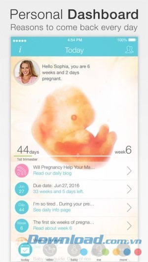 Bảng điều khiển cá nhân Pregnancy + cho iOS