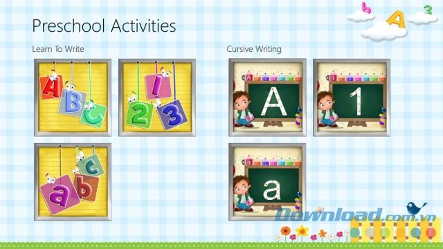 Preschool Activities game học viết chữ cái