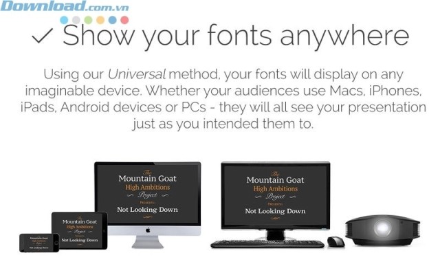 Hiển thị các font ở bất kỳ đâu