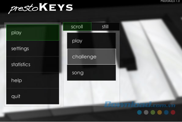 Chế độ chơi trong PrestoKeys