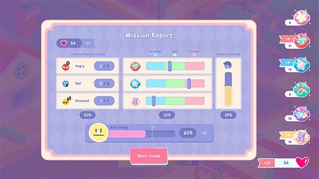 Kết bạn, xoa dịu cảm xúc của người dân thị trấn bằng kẹo ma thuật để mở khóa nội dung mới