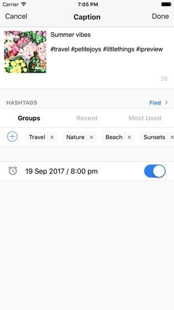 Hoàn thiện caption trước khi đăng