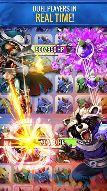 Chiến đấu với những người chơi khác trong thời gian thực