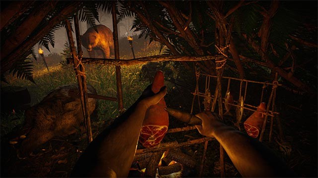 Học cách nấu ăn, tự chữa trị vết thương, xây nhà... trong khi chơi Primal Man Simulator game