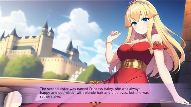 Mỗi nàng công chúa trong Princess Dating Sim game đều có những nét riêng vô cùng thú vị