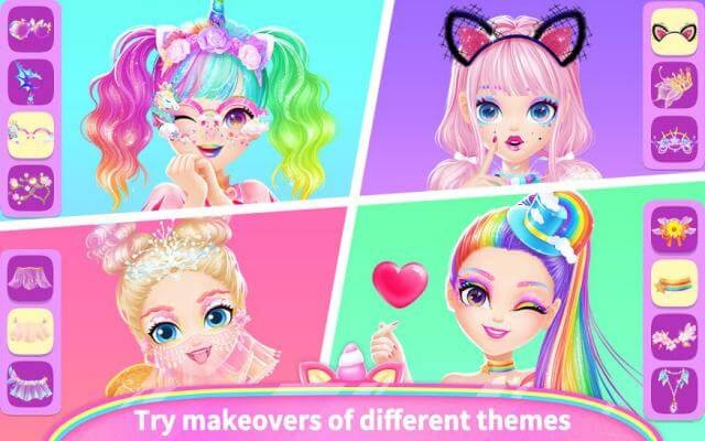Thử nhiều phong cách trang điểm khác nhau trong game Princess Libby Makeup Girl