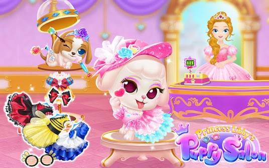 Chơi game Princess Libby's Puppy Salon và giúp đỡ công chúa Libby trong tiệm thú cưng