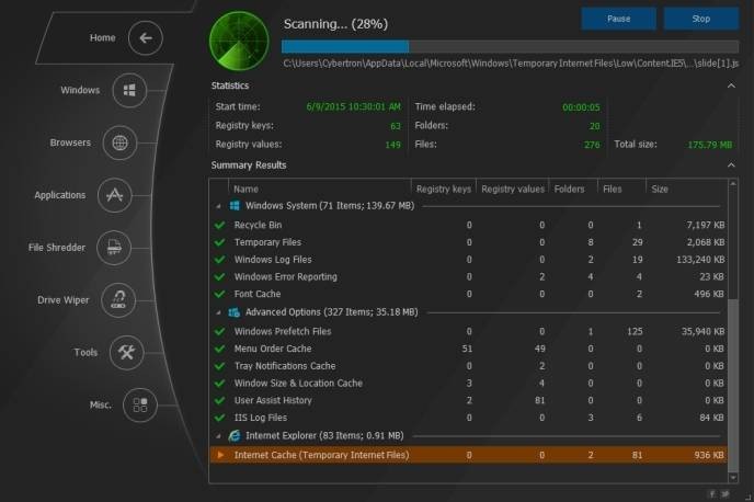 Giao diện Privacy Eraser Pro