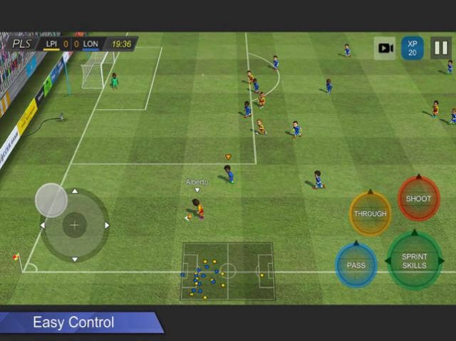 Tham gia các trận bóng sôi động trong game Pro League Soccer