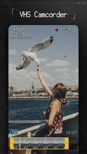 Tạo ảnh phong cách VHS cổ điển với hiệu ứng vignette và grain