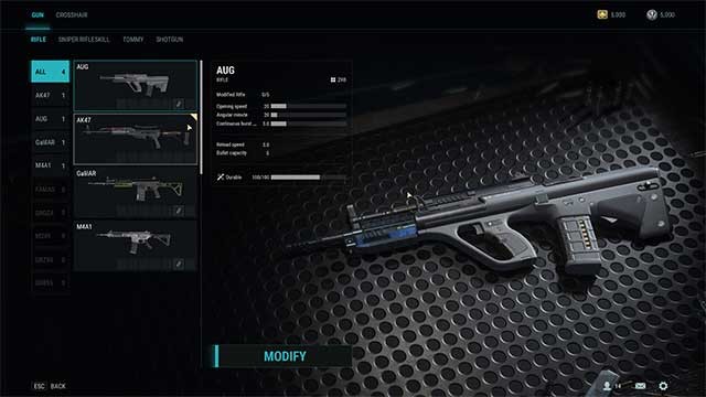 Rất nhiều loại vũ khí tân tiến với tính năng khác nhau đang chờ được mở khóa