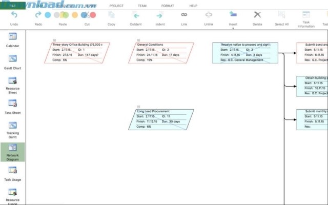 Project Plan 365 cung cấp hỗ trợ cho tất cả công việc trên MS Project