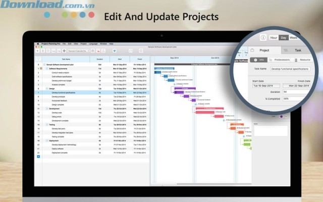 Chỉnh sửa và nâng cấp các dự án
