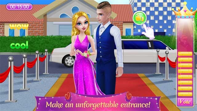 Bước vào hội trường tổ chức tiệc Prom như một nữ hoàng thực thụ