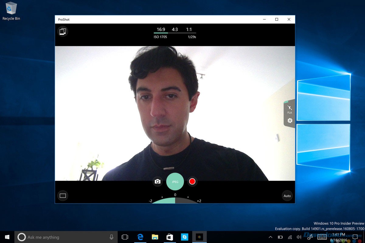 Ứng dụng chụp ảnh ProShot trên Windows 10