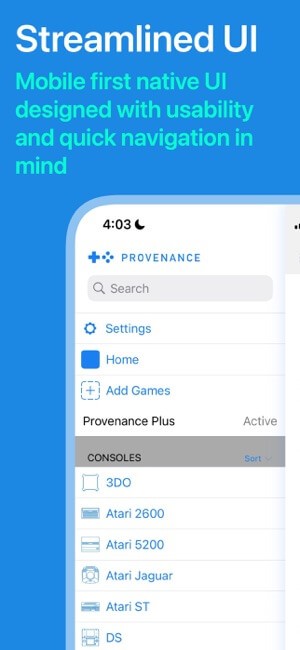 Provenance App có UI được sắp xếp hợp lý, được thiết kế cho di động