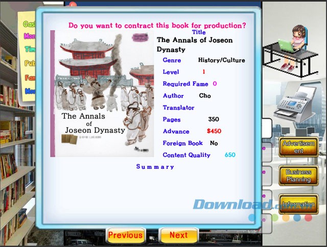 Cố gắng xuất bản thật nhiều sách trong game mô phỏng mới Publisher Tycoon cho máy tính